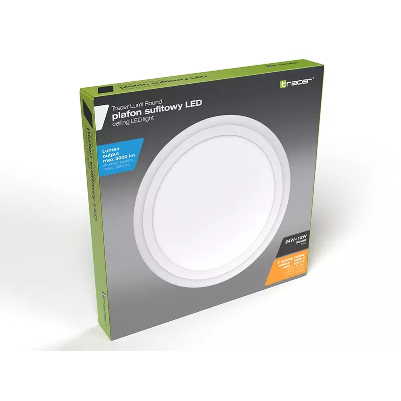 Lampa sufitowa TRACER TRAOSW47320 LED okrągła 18W 3000K