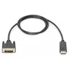 ASM AK-340301-030-S ASSMANN Kabel DisplayPort 1.1a z zatrzaskiem Typ DP/DVI-D (24+1) M/M Czarny 3m