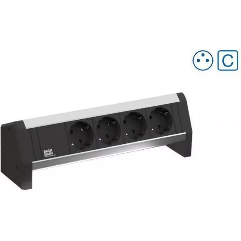 Bachmann Socket Unit DESK 902.02343xUTE Sockets 1x Cover Plate
