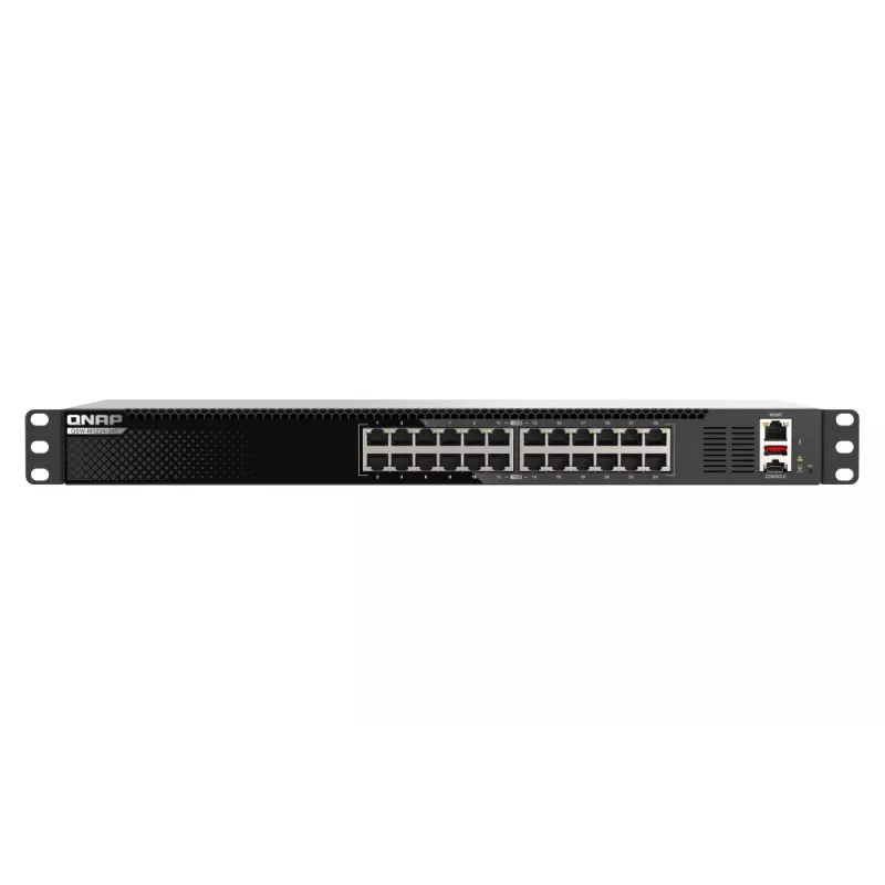 Przełącznik sieciowy QNAP QSW-M3224-24T zarządzalny L3 10G Ethernet (100/1000/10000) 1U czarny, srebrny