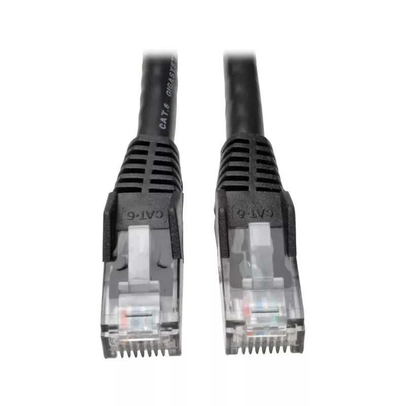 Eaton Tripp Lite Series Cat6 Gigabit Snagless Molded (UTP) Ethernet Cable (RJ45 M/M), PoE, Black, 5 ft. (1.52 m) - Kabel krosowy - RJ-45 (M) do RJ-45 (M) - 1.52 m - UTP - CAT 6 - Mou