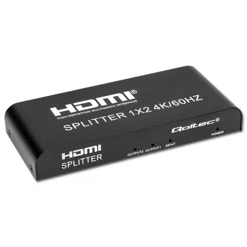 Qoltec 51797 Aktywny Rozdzielacz HDMI 2 x HDMI 4K x 2K | 6Gb/s | 60Hz