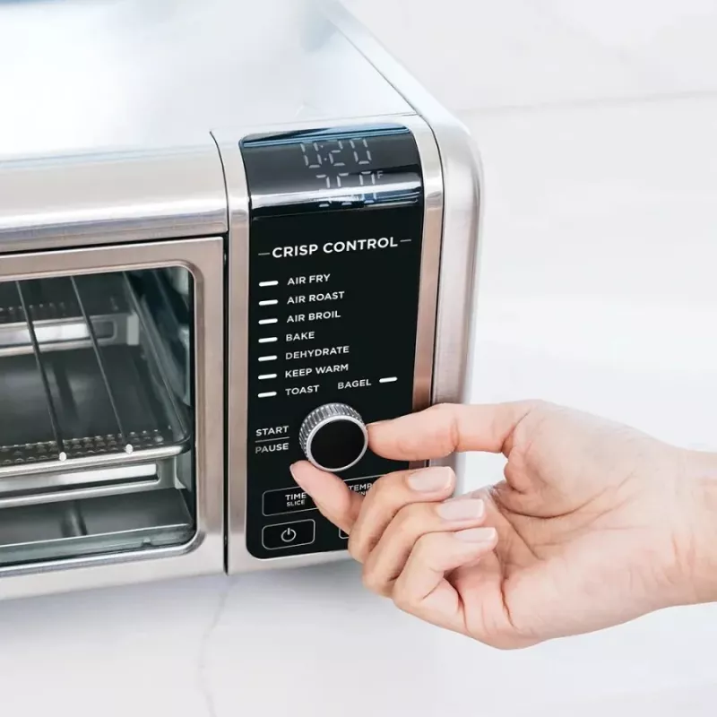 Ninja SP101 Pojedynczy 10 l Wolnostojąca frytkownica powietrzna 2400 W Czarny, Stal nierdzewna