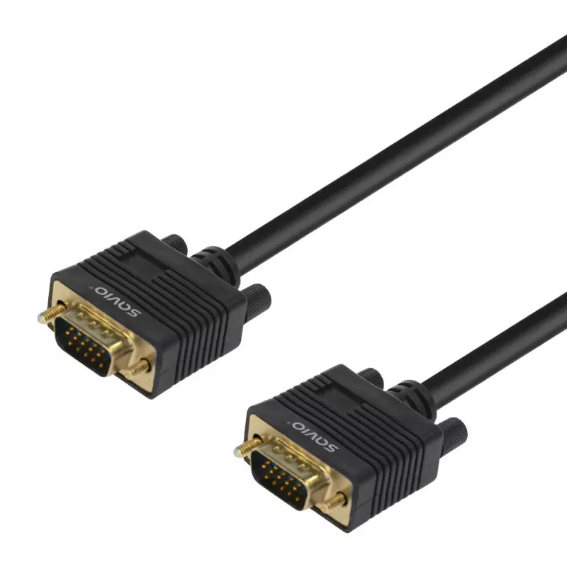 Kabel VGA SAVIO Cl-202 1.8 m — VGA (D-Sub) do VGA (D-Sub), czarny