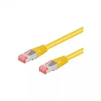 Wentronic Goobay Przewód krosowy CAT 6a, S/FTP (PiMF), Żółty, 10 m - LSZH Bezhalogenowy, Miedź (93700)