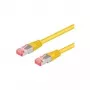 Wentronic Goobay Przewód krosowy CAT 6a, S/FTP (PiMF), Żółty, 10 m - LSZH Bezhalogenowy, Miedź (93700)