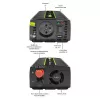 Przetwornica samochodowa Qoltec Monolith 1200 W Czarna 24 V