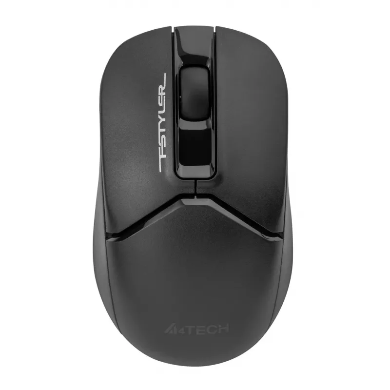 Bezprzewodowa mysz optyczna A4Tech FM12S Czarny — 1200 DPI, nano odbiornik RF, 3 przyciski, bateria AA