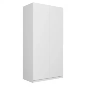 Szafa górna e shop SD-90 BI, dwudrzwiowa szafa sypialniana, biała rama, 7 półek
