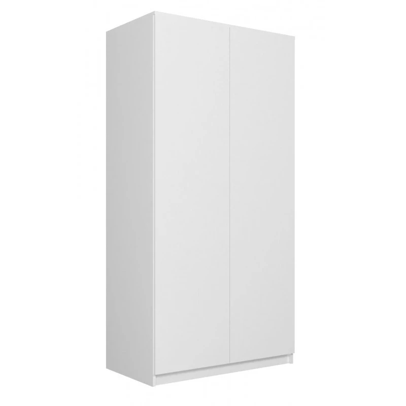 Szafa górna e shop SD-90 BI, dwudrzwiowa szafa sypialniana, biała rama, 7 półek
