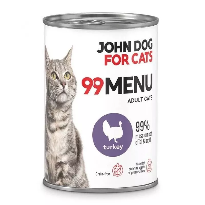 John Dog 99 Menu Turkey mokra karma dla kotów 400 g
