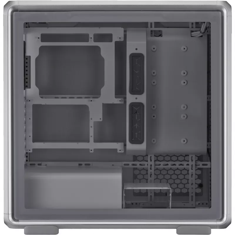 Obudowa PC Cooler Master MasterFrame 600 Midi Tower Srebrna — ATX/Micro-ATX/ITX, hartowane szkło, obsługuje 3x140 mm przednie wentylatory