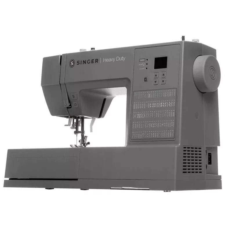 SINGER automatic sewing machine HD6605 — electric, 1-step buttonhole, free arm, szary, 6 kg