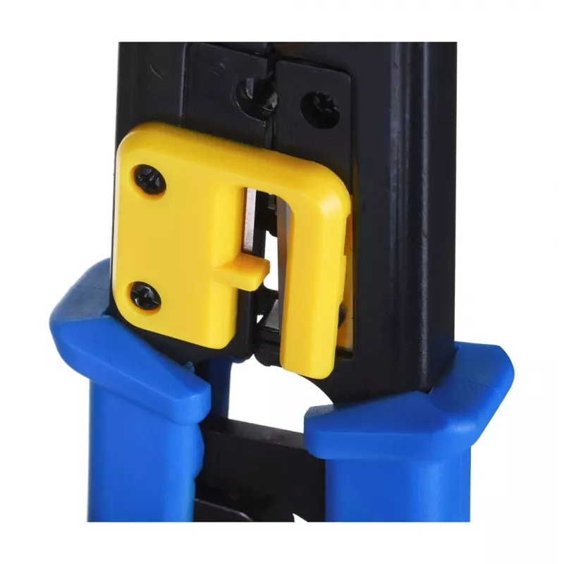 Zaciskarka Alantec NI040 do złączy RJ-45, konstrukcja stalowa, uchwyty plastikowe, czarno-niebieska