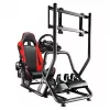 Kokpit wyścigowy huzaro Speed 6.0 z regulowanym fotelem, ramą stalową, kątem 30°–90°, obciążenie do 120 kg, czerwony, 1080×1360×560 mm