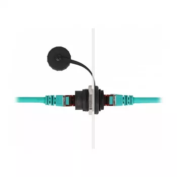DeLOCK RJ45 Cat.6 złącze do zabudowy IP67 wodoszczelne pyłoszczelne czarne