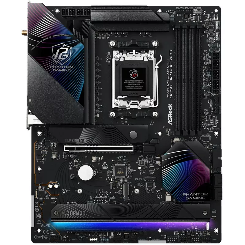 Płyta główna ASRock Phantom Gaming B850 Riptide WiFi — AMD B850, Socket AM5, ATX, DDR5, 4x M.2, Wi‑Fi 7, 2.5Gb LAN