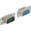 Złącze Sub-D 9 pin DELOCK 65881 — niebieski/srebrny, 31×15×12,5 mm
