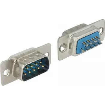 Złącze Sub-D 9 pin DELOCK 65881 — niebieski/srebrny, 31×15×12,5 mm