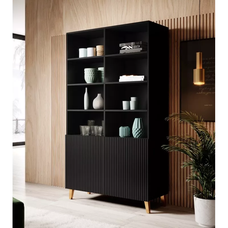 PAFOS Regał 100x40x176.5 cm matowy czarny