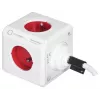 Allocacoc 2304/FREXPC przedłużacz zasilania 3 m 5 gniazd AC Wewnątrz Czerwony, Biały