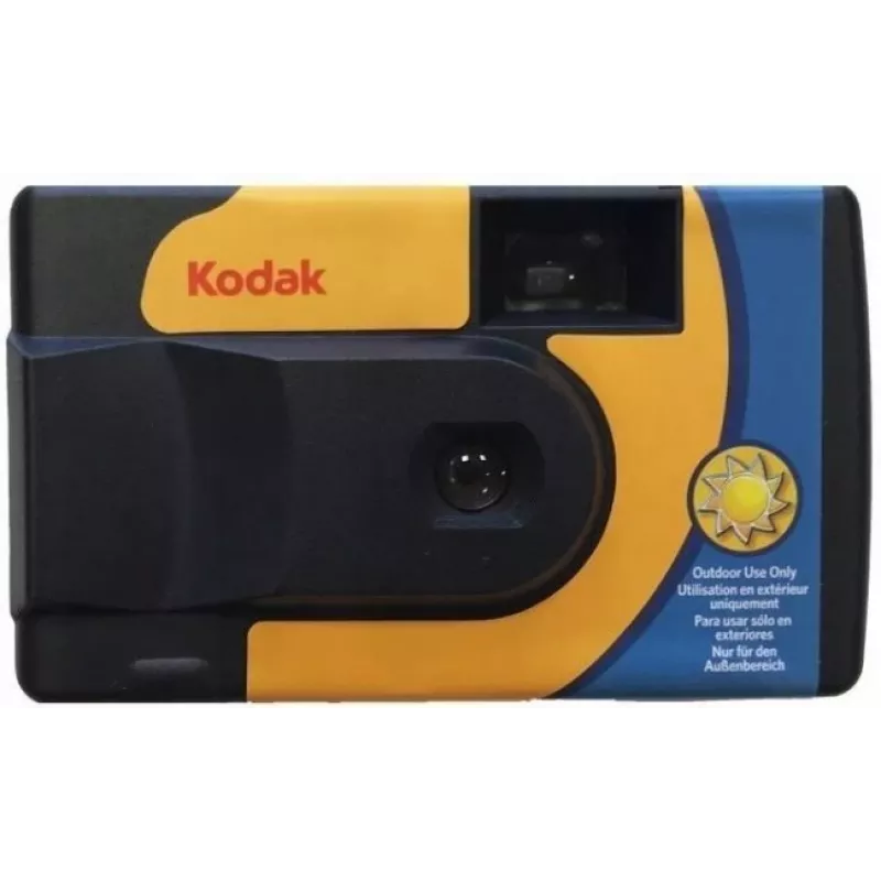 Kodak DAYLIGHT Camera, fotograficzny aparat jednorazowy z kolorowym filmem 39 zdjęć. Bez wbudowanej lampy błyskowej.