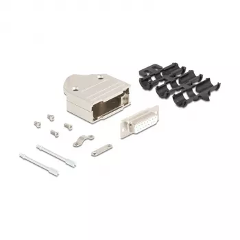 DeLOCK 67133 złącze przewodowe D-Sub 15-pin srebrne żeńskie