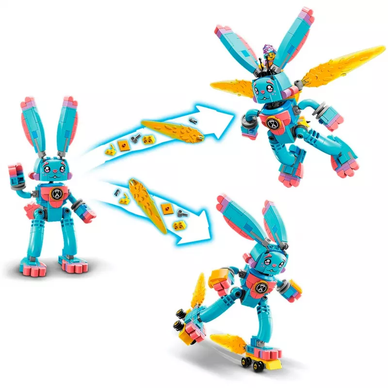 Zestaw LEGO DREAMZzz Izzie i Królik Bunchu 71453 – zestaw z minifigurkami i akcesoriami