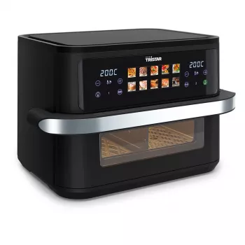 Gorąca frytkownica powietrzna Tristar FR-9078 Double 10 L, 2800 W, sterowanie dotykowe, LCD, czarna/stal nierdzewna