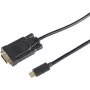 Adapter kabla wideo S/CONN 10-59045 3 m USB Type-C – VGA (D-Sub) Czarny