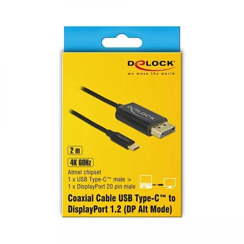 Przejściówka wideo DeLOCK 84904 USB Type-C na HDMI 1m Czarny