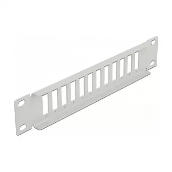 Panel krosowy światłowodowy DeLOCK 10 cali 12 portów SC Duplex LC Quad 1U szary