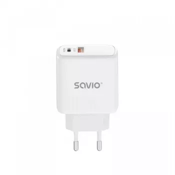Ładowarka sieciowa SAVIO LA-06 USB Type A i Type C z Quick Charge i Power Delivery 3.0