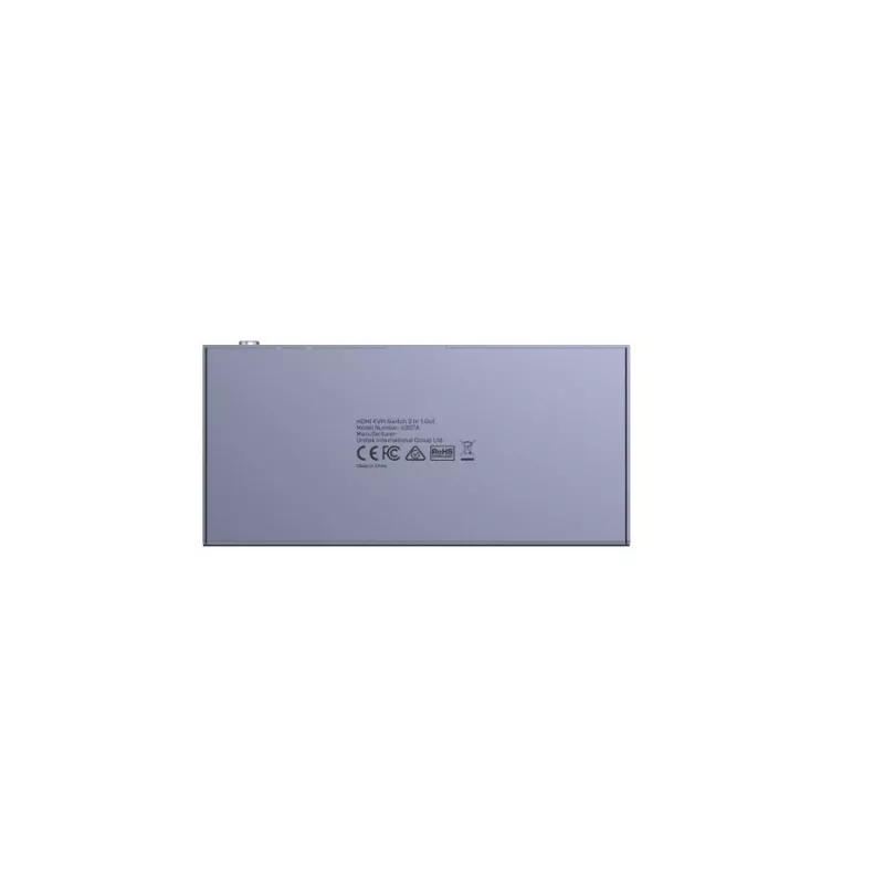 Przełącznik KVM Unitek V307A USB HDMI 2-portowy 4K Ultra HD 3840x2160@60Hz HDCP 2.2, obudowa metalowa, szary
