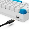 Klawiatura Sharkoon SGK50 S4 Domowa USB QWERTZ Niemiecka Biała 60% RGB LED