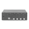 Przełącznik KVM Digitus DS-12883 4-portowy dwuekranowy 4K HDMI USB