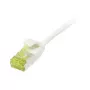 Kabel krosowy RJ45, CAT6A 500 MHz, 0,15 m, biały, U/FTP, wąski okrągły, śr. 3,8 mm, TPE/LSZH (Superflex), AWG32, z kablem surowym kat. 7, Synergy 21 (S217320V3)