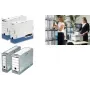 Pudełko archiwizacyjne Fellowes R-Kive PRIMA, biało-niebieskie (B) 100 mm, wykonane w 100% z kartonu pochodzącego z recyklingu, w 100% nadające się do recyklingu (0026501)
