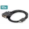 Digitus DisplayPort – DVI Kabel Adapter, Opakowanie 10 szt.
