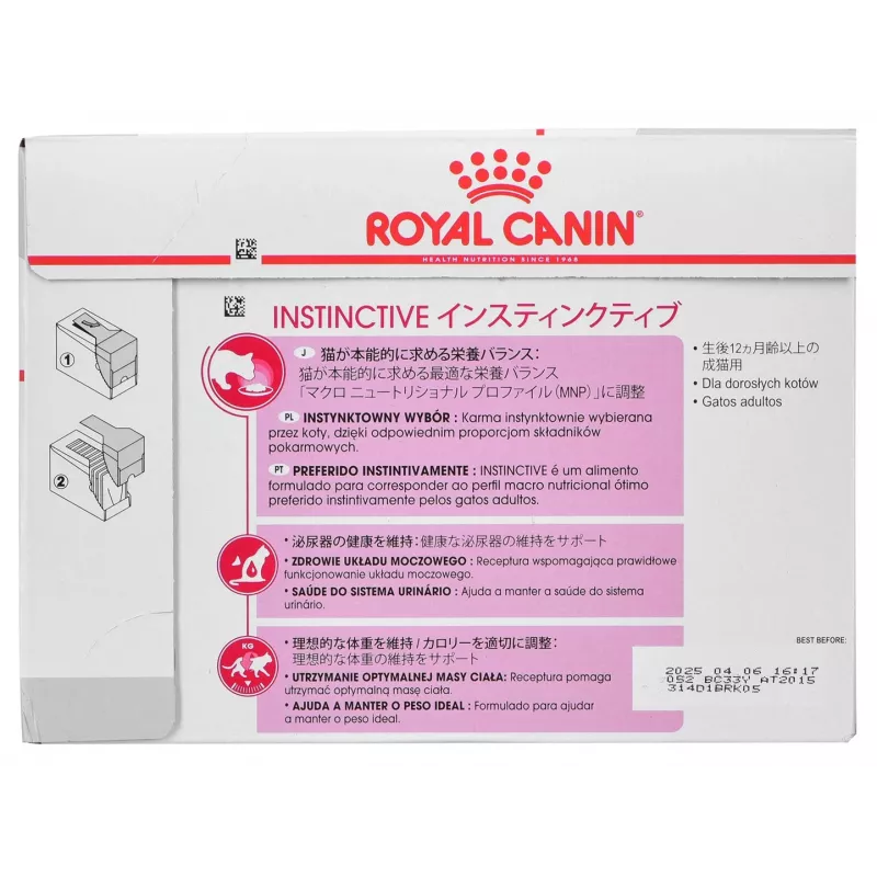 Mokra karma dla kota Royal Canin Instinctive 12 x 85 g — drób, dorosły, wsparcie zdrowia układu moczowego
