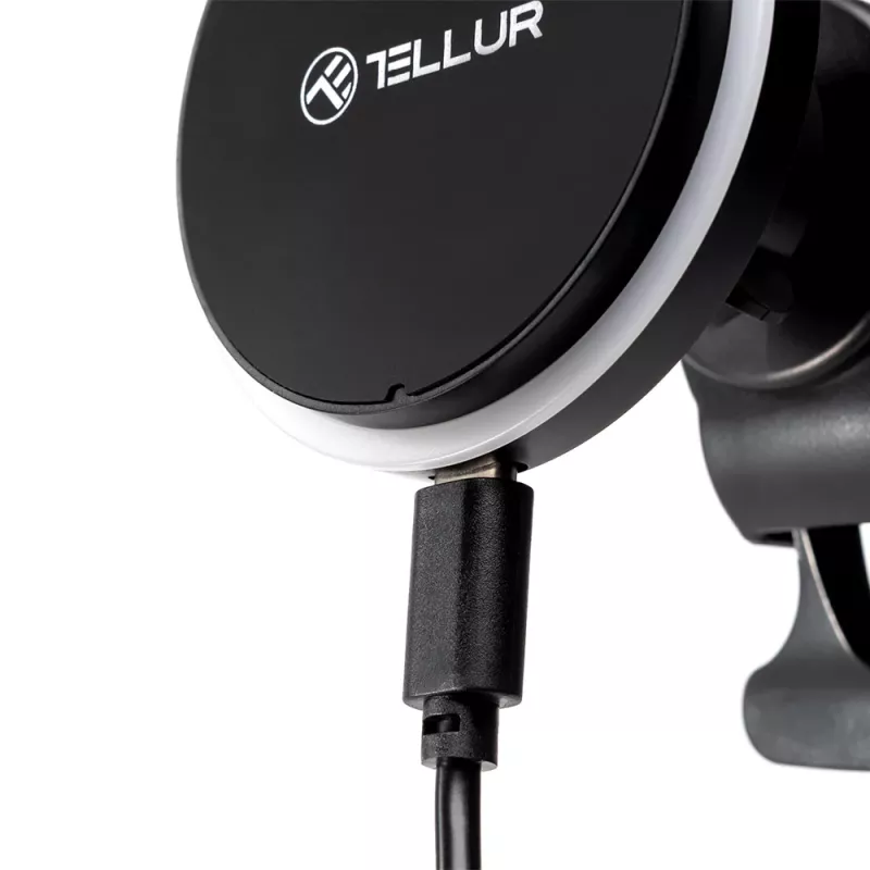 Bezprzewodowa ładowarka samochodowa Tellur TLL151431 kompatybilna z MagSafe 15 W czarna do smartfonów