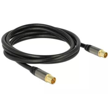 Kabel koncentryczny RG-6/U DeLOCK 88923 2m IEC Czarny