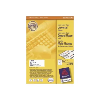 Avery-Zweckform 3479 Etykiety Białe Papier 70x32mm Klej Trwały