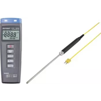 VOLTCRAFT K102 + TP 208 przyrząd do pomiaru temperatury -200 do +1370 °C Sonda typu K