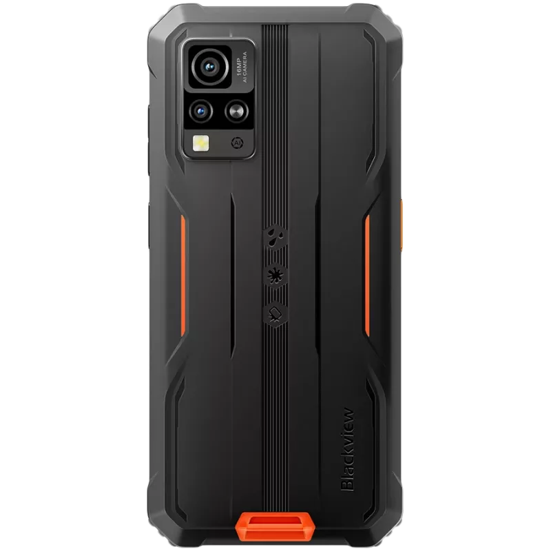 Blackview Rugged BV4800SE LTE 6.56 inch HD+IPS 720x1612 90Hz 4GB+64GB UMS9320E Octa-Core 1.8GHz Aparat przedni 8MP Tylny 16MP+2MP NFC 5100mAh BEZ ŁADOWARKI Android 15 Pomarańczowy