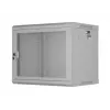 Szafa rack do montażu naściennego 19 inch 9U 600x450, szara, drzwi perforowane