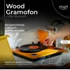 Gramofon analogowy z napędem paskowym Adler AD 1914 z portem USB, talerzem ceramicznym, silnikiem prądu stałego, prędkością 33 1/3 obr./min, Bluetooth 5.4, wyjściami RCA, wbudowanymi głośnikami