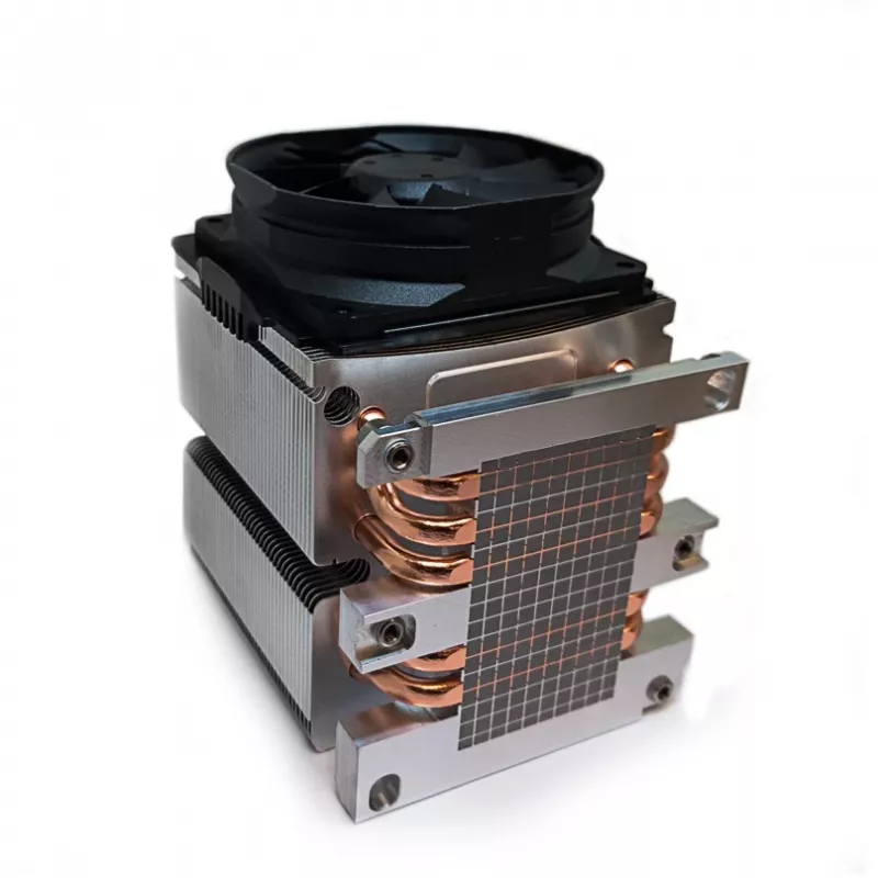 Cooler Inter-Tech B-14 procesor 8 cm Czarny Srebrny