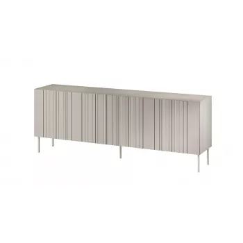 Komoda Cama Meble ISLA 2000x400x750 mm, mat kaszmirowy, korpus z płyty wiórowej
