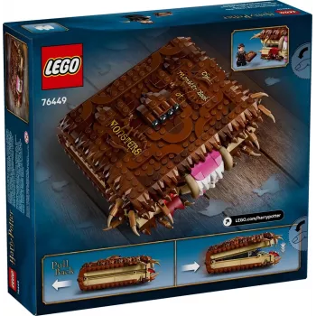 LEGO Harry Potter Zestaw do zabawy Potworna Księga Potworów 76449 — 518 elementów, 1 minifigurka, dołączane zęby
